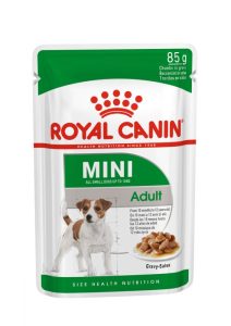 Royal Canin Mini Adult Dog Chunks in Gravy - خرید غذای تر برای سگ بالغ کوچک پاتی شاپ خرید فروش قیمت غذای گربه سگ تر خشک قیمت بهترین